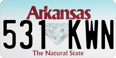 AR license plate 531KWN