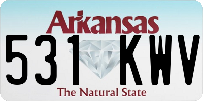 AR license plate 531KWV