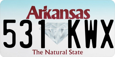 AR license plate 531KWX