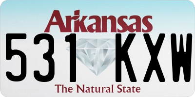 AR license plate 531KXW