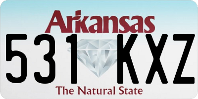 AR license plate 531KXZ
