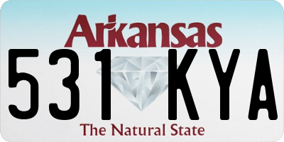 AR license plate 531KYA
