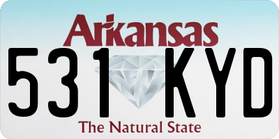 AR license plate 531KYD