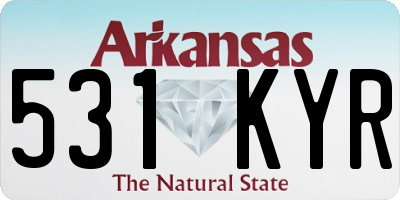 AR license plate 531KYR