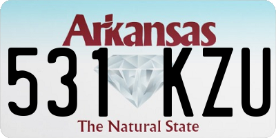 AR license plate 531KZU