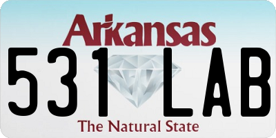 AR license plate 531LAB