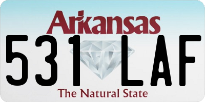 AR license plate 531LAF