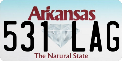 AR license plate 531LAG