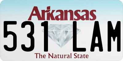 AR license plate 531LAM