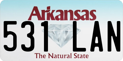 AR license plate 531LAN