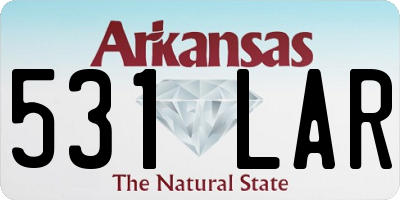 AR license plate 531LAR