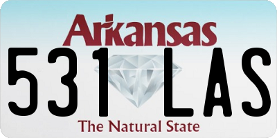 AR license plate 531LAS
