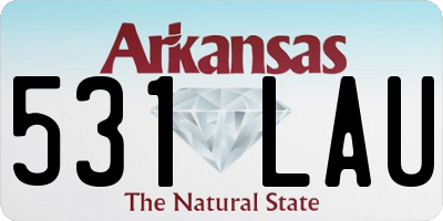 AR license plate 531LAU