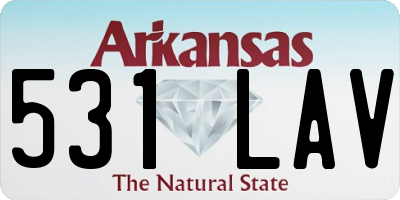 AR license plate 531LAV