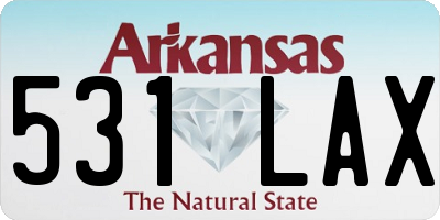 AR license plate 531LAX