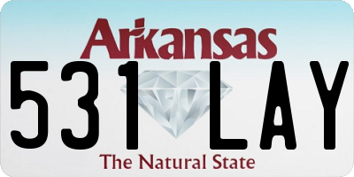 AR license plate 531LAY