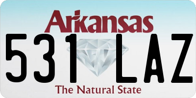 AR license plate 531LAZ