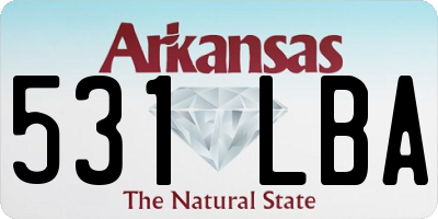 AR license plate 531LBA