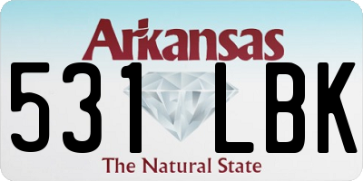 AR license plate 531LBK