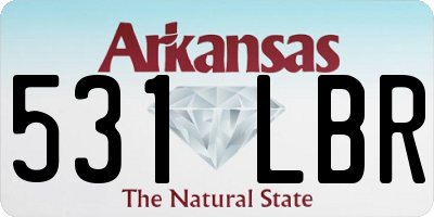 AR license plate 531LBR