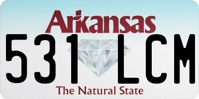 AR license plate 531LCM
