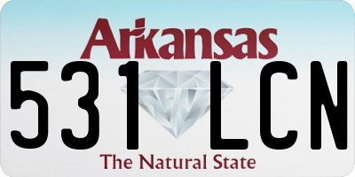 AR license plate 531LCN