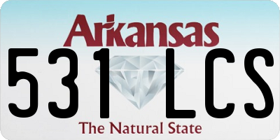 AR license plate 531LCS