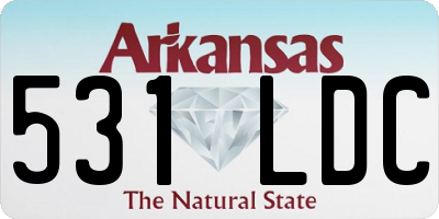 AR license plate 531LDC