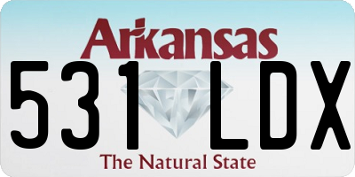 AR license plate 531LDX