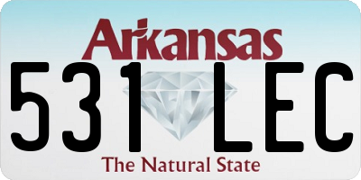AR license plate 531LEC