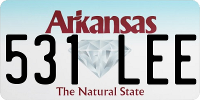 AR license plate 531LEE