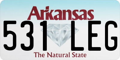 AR license plate 531LEG
