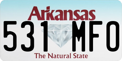 AR license plate 531MFO