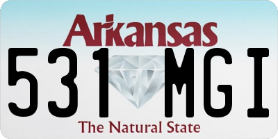 AR license plate 531MGI