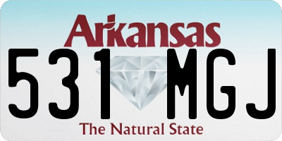 AR license plate 531MGJ