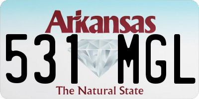 AR license plate 531MGL