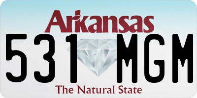 AR license plate 531MGM
