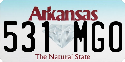 AR license plate 531MGO