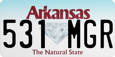 AR license plate 531MGR