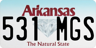 AR license plate 531MGS