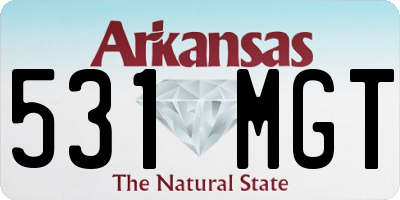 AR license plate 531MGT