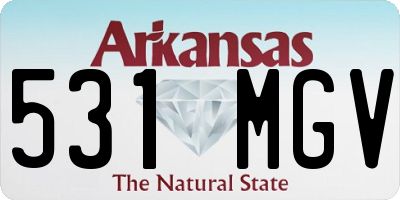 AR license plate 531MGV