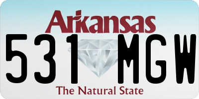 AR license plate 531MGW