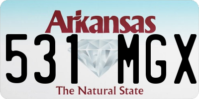 AR license plate 531MGX