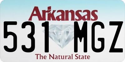 AR license plate 531MGZ