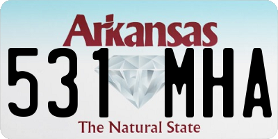 AR license plate 531MHA