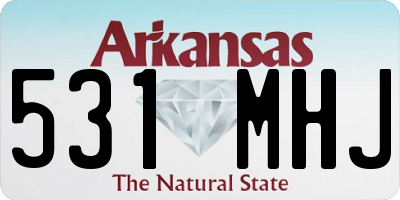 AR license plate 531MHJ