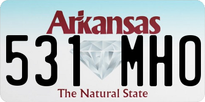 AR license plate 531MHO