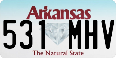 AR license plate 531MHV