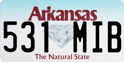 AR license plate 531MIB